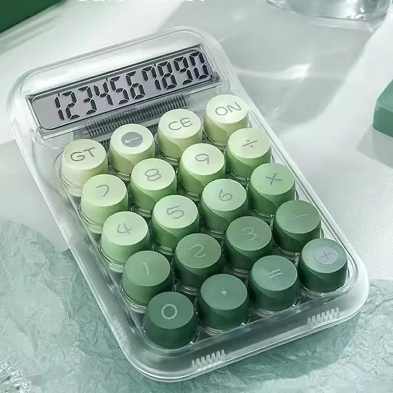 calculadora eletrônica transparente