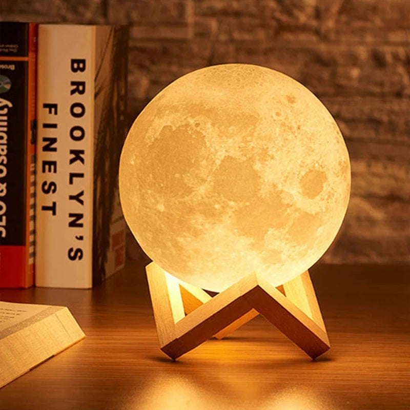 Decoração Abajur de Lua Brilhante