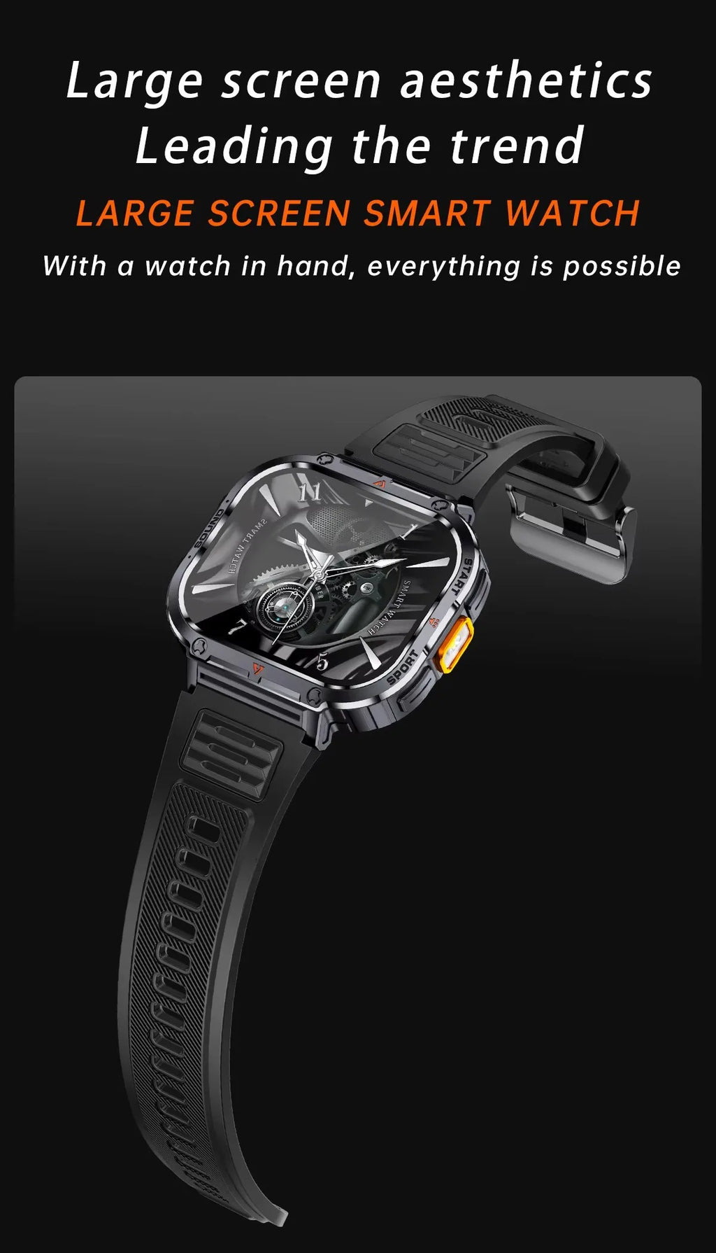 Nx23 relógio inteligente 2 polegadas