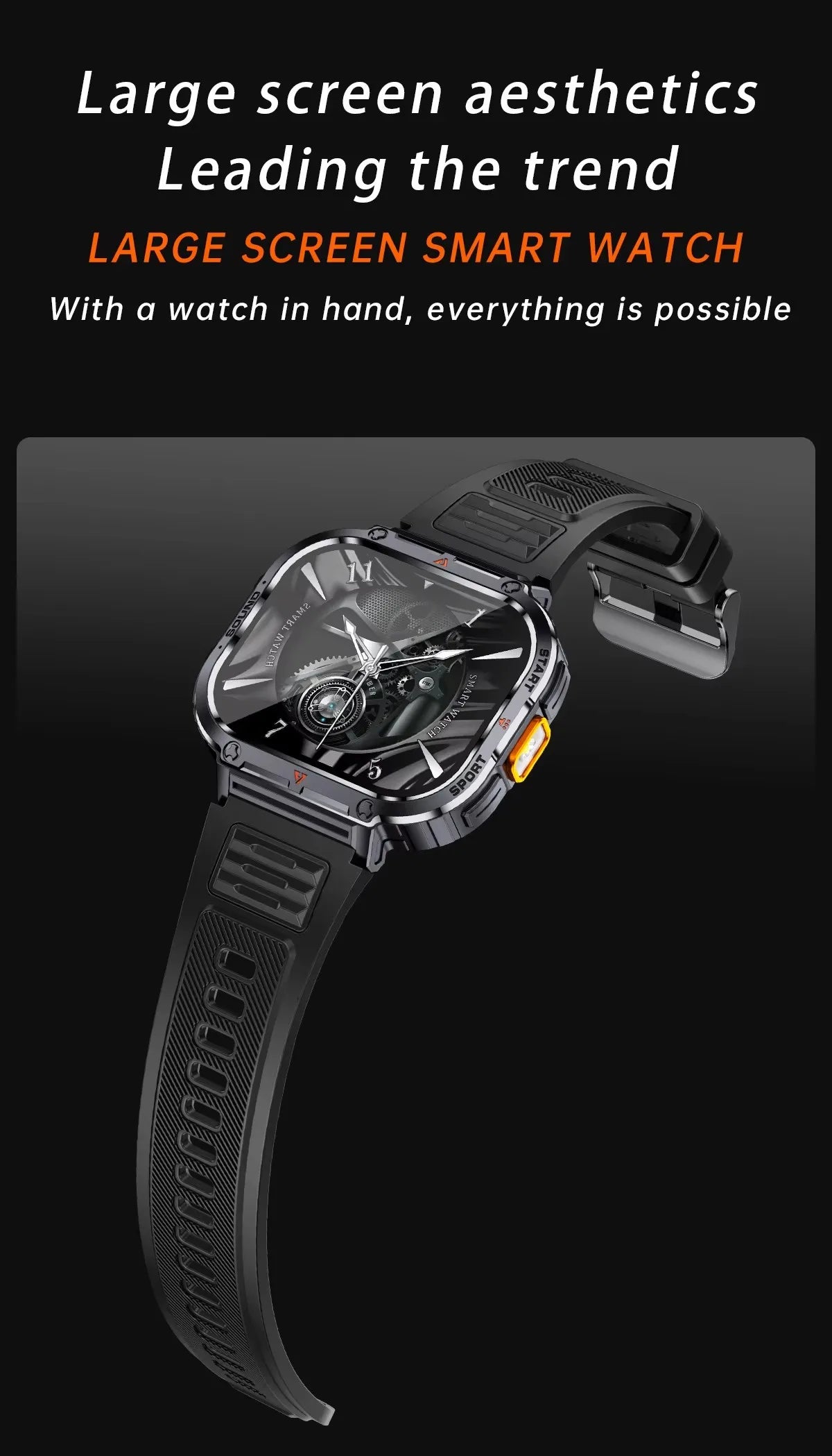 Nx23 relógio inteligente 2 polegadas