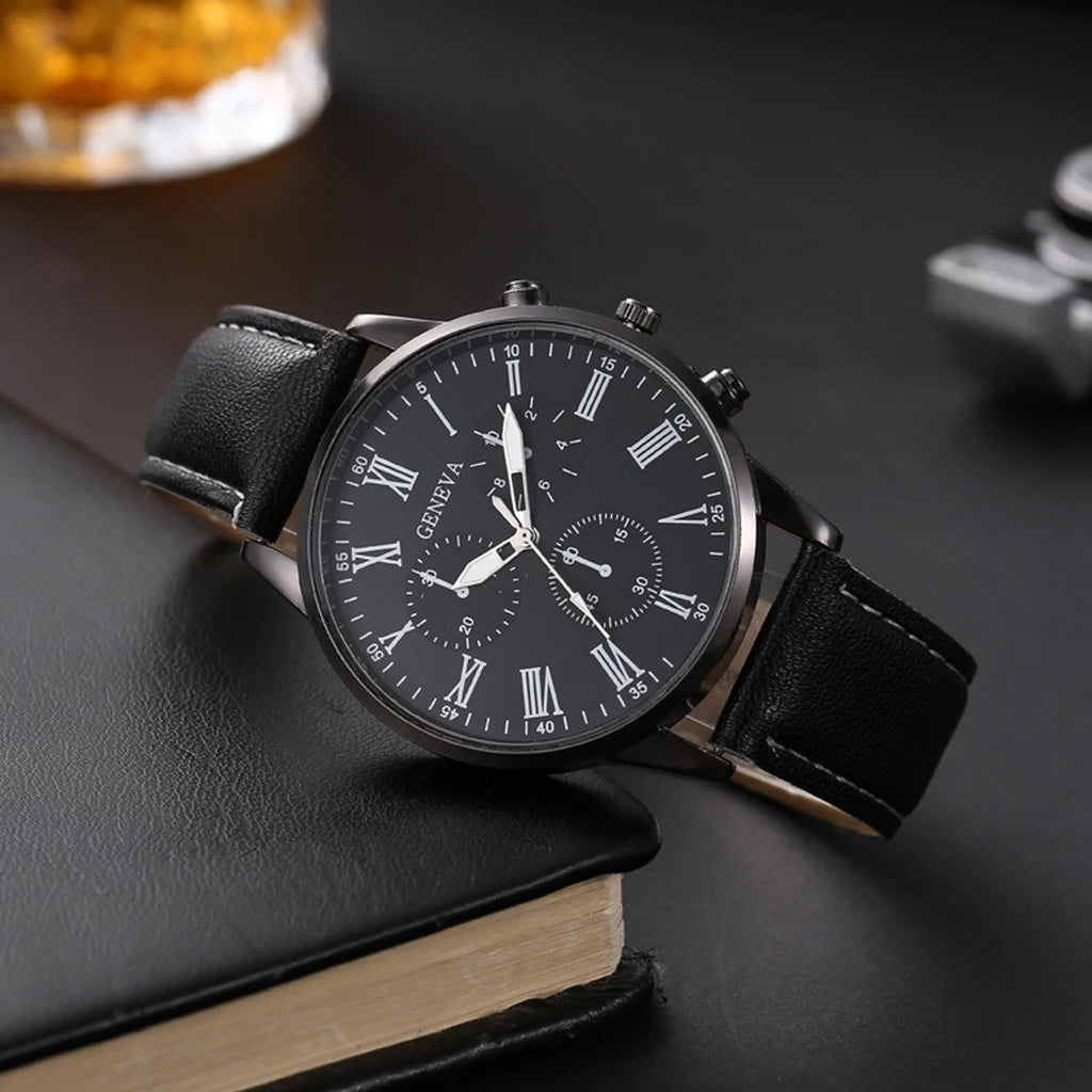 2 peças relógios masculinos elegantes