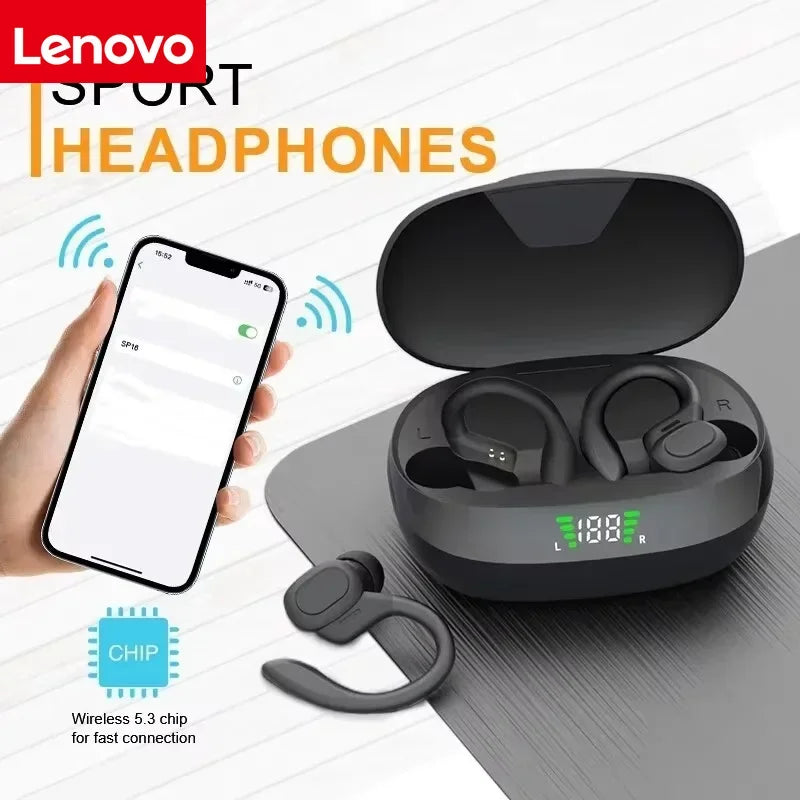 Fones de ouvido esportivos sem fio Lenovo