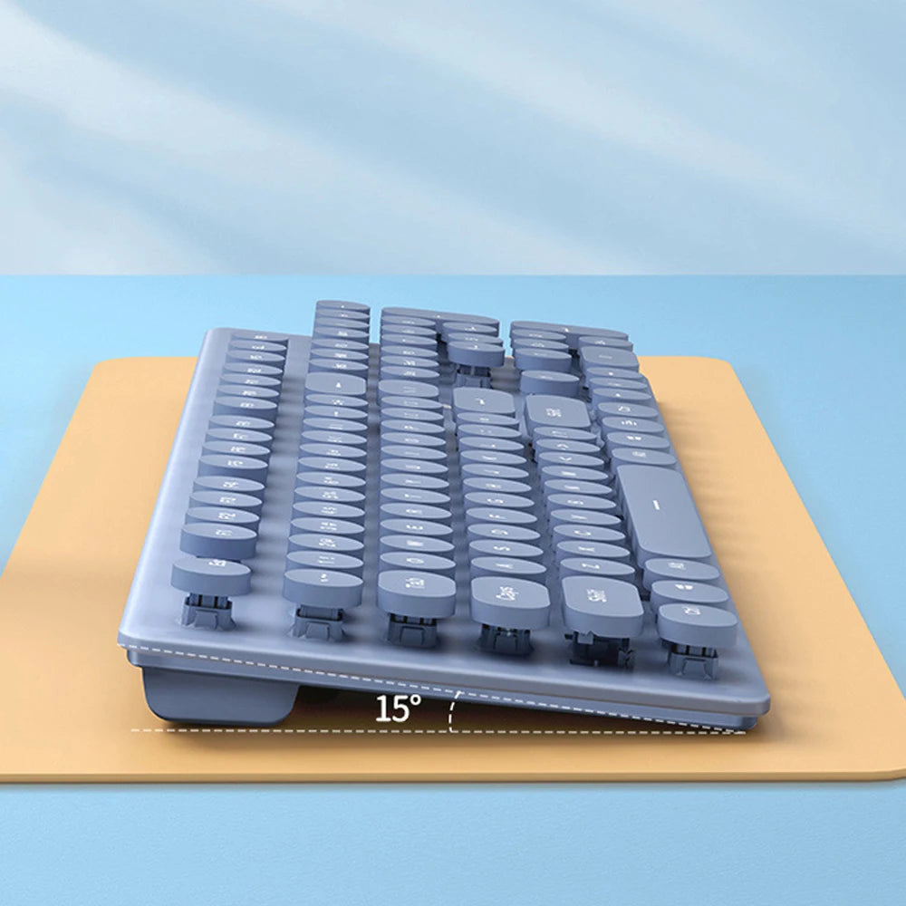 Conjunto de Mouse e Teclado Recarregável Sem Fio,