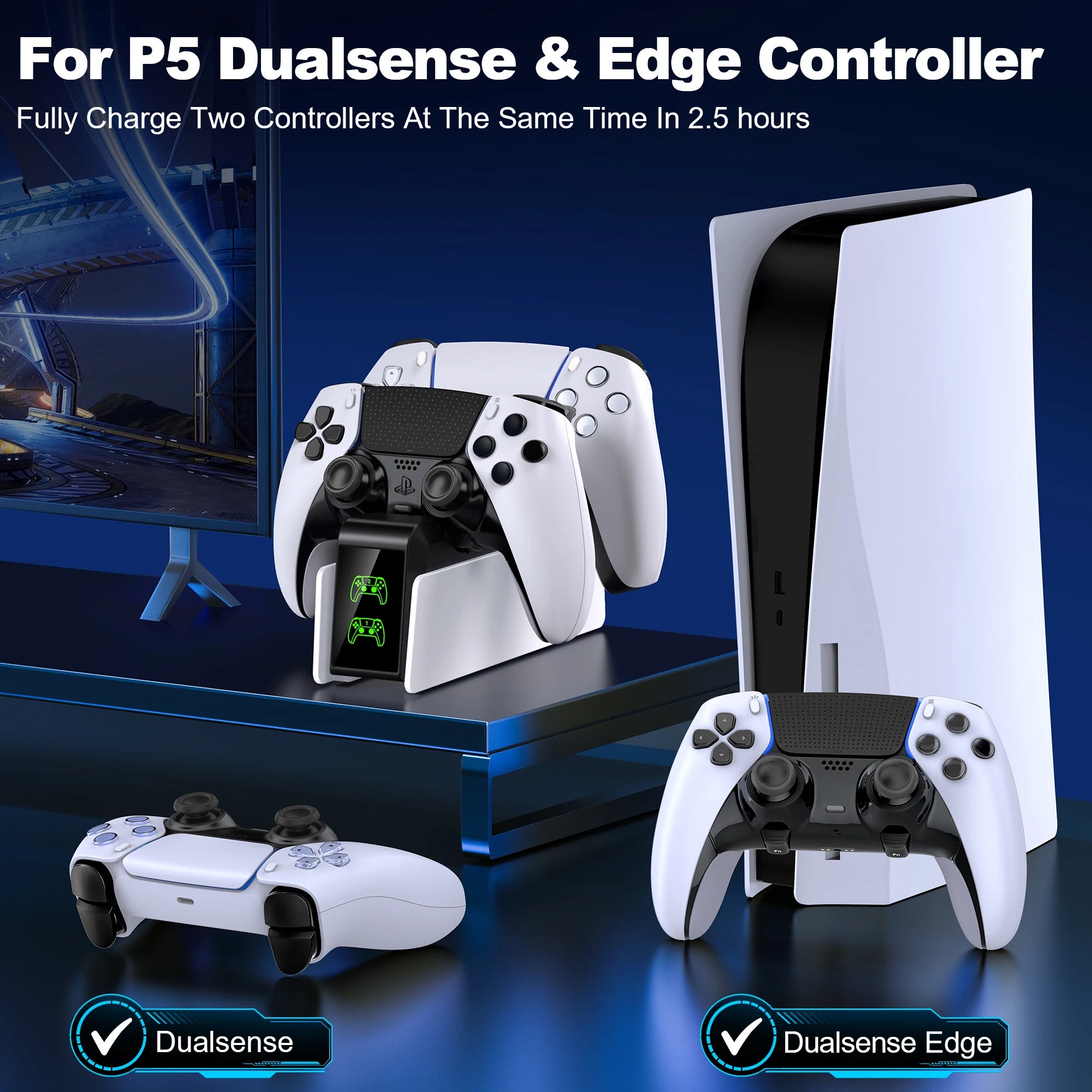 Carregador Controle PS5 (2 CONTROLES)
