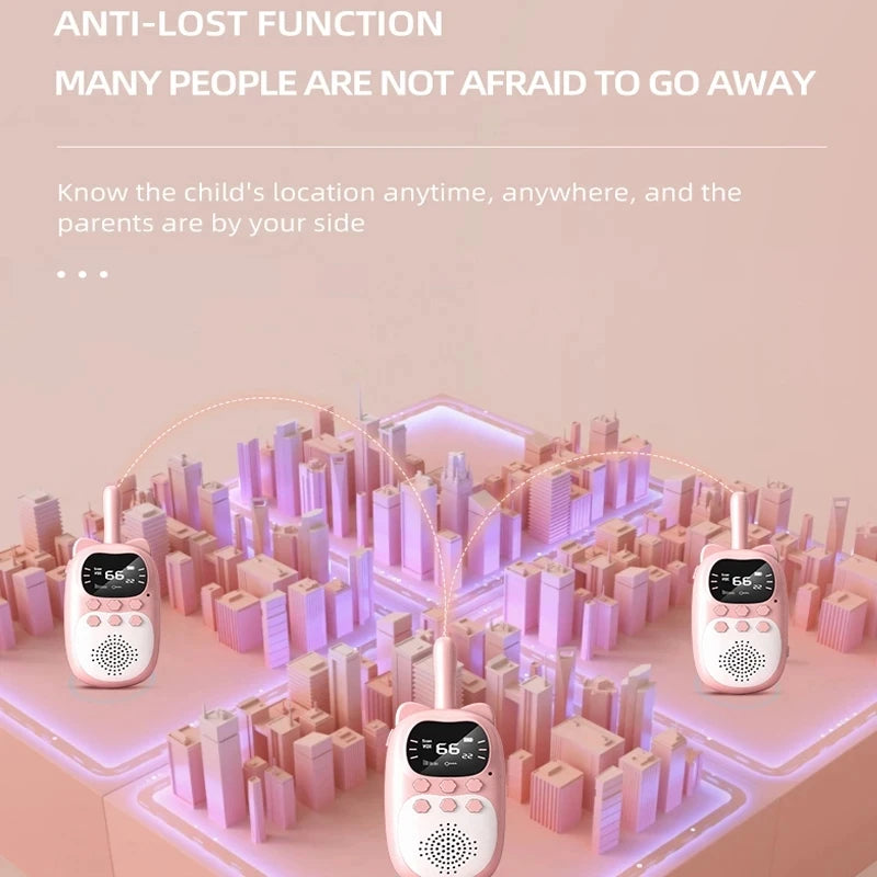 2 pçs crianças walkie talkie recarregável 1000mah portátil