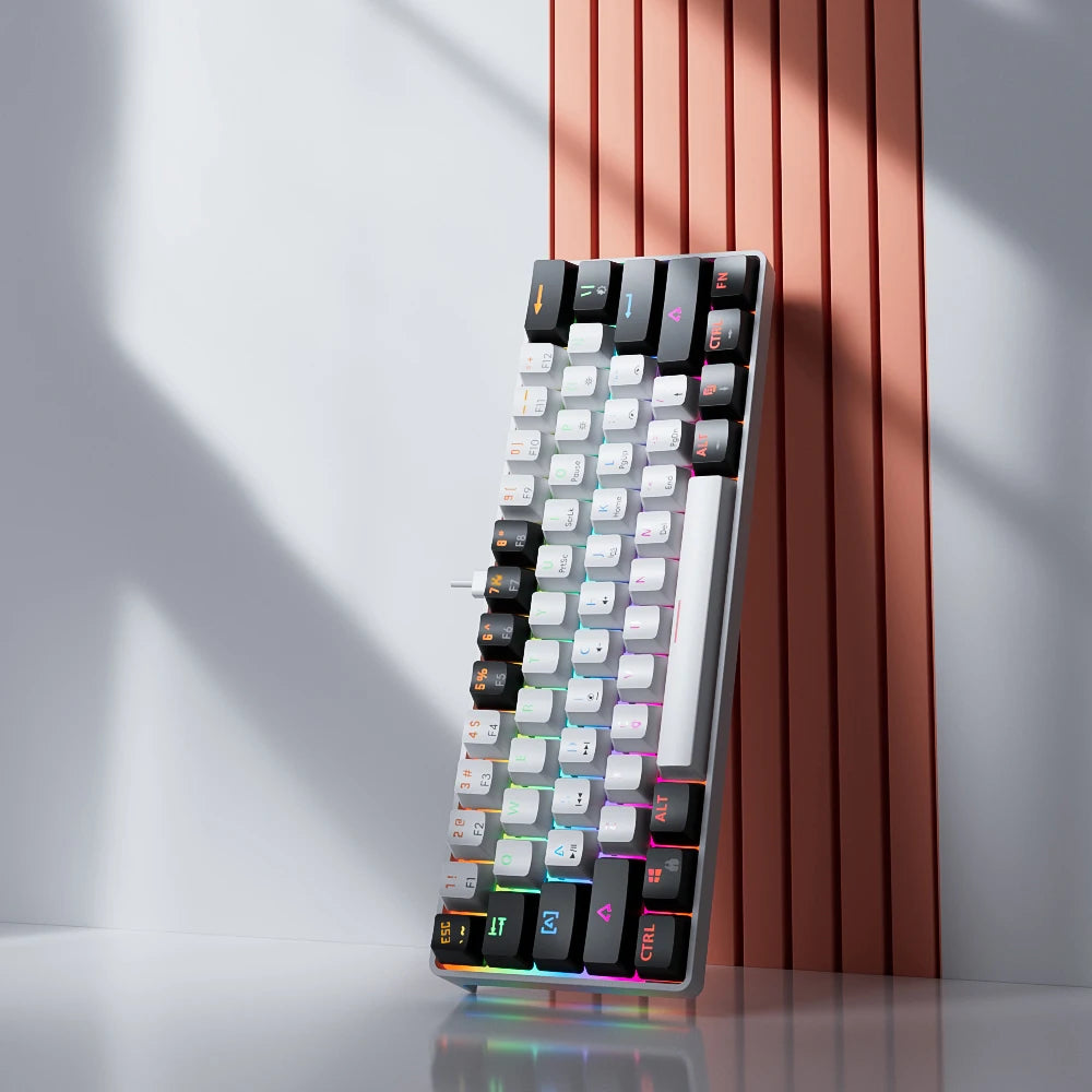 Mucai mk61 rgb retroiluminado esports teclado mecânico