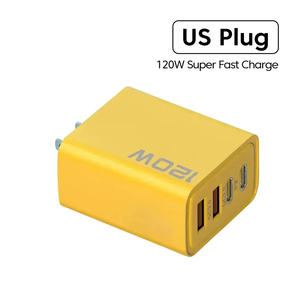 Fonte De Carregador 120W Carregamento Relâmpago