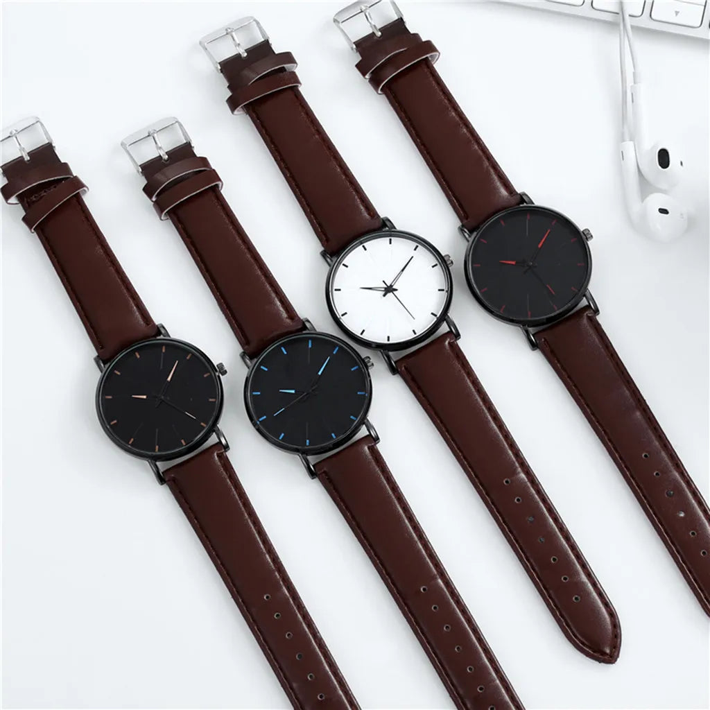 Men Vintage Luxury Watches Casual Quartz Watch Luxury Watch Stainless Bracele Steel Dial Men'S Watch Trend Leather Wrist Watch