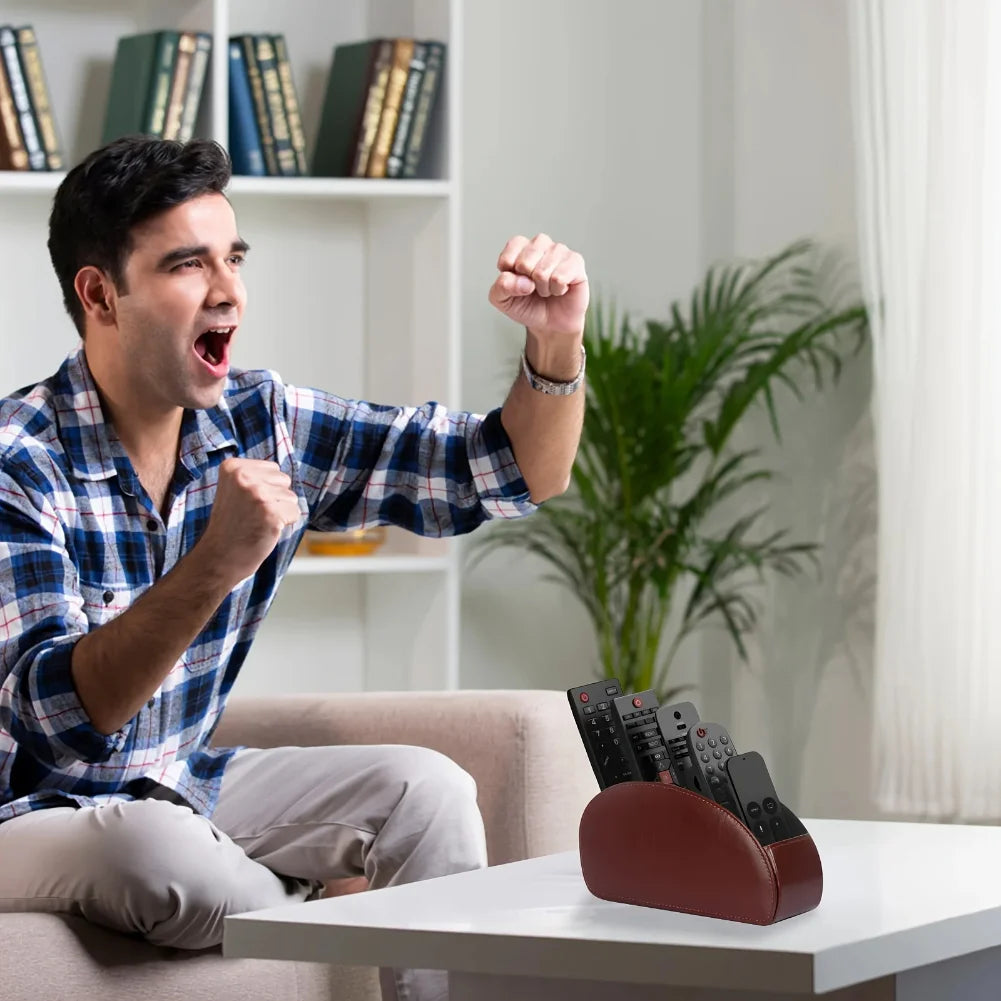 Suporte de controle remoto com 5 compartimentos