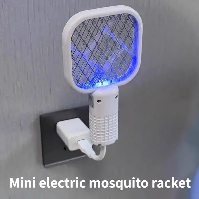 Raquete Espanta Mosquito Luz Led Azul