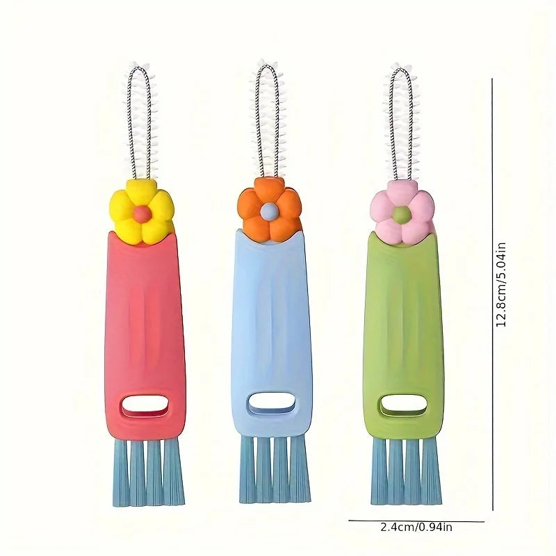 Multifuncional 3 em 1 escovas de limpeza de copo rotativo