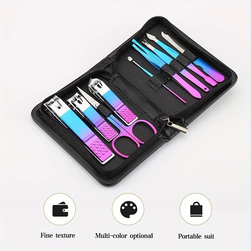 Kit  de Aço Inoxidável Manicure & Pedicure