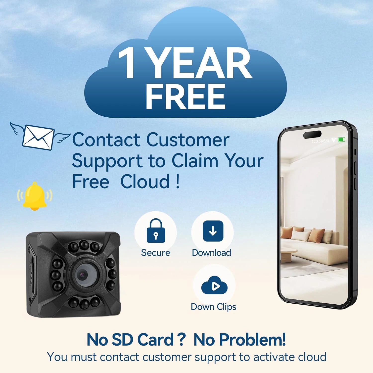 Nova mini câmera sem fio