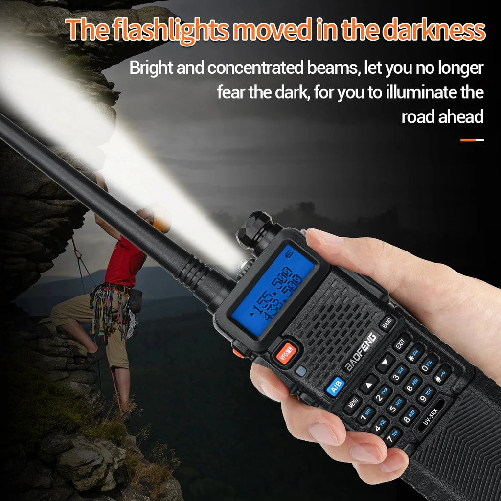 Baofeng UV-5RX walkie talkie conjunto 3800mah