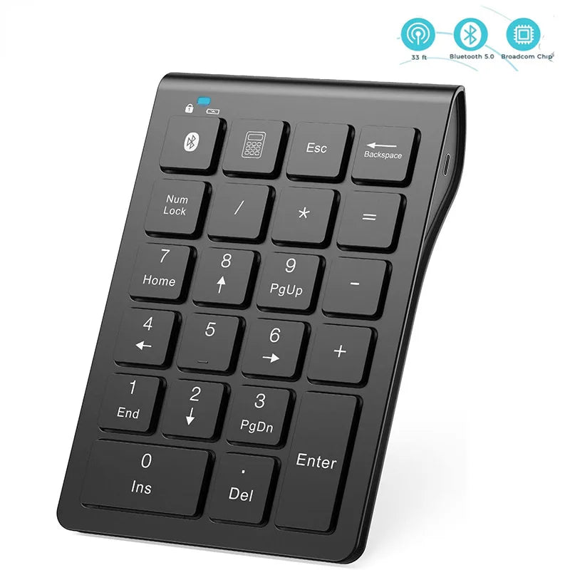 Teclado numérico sem fio bt5.0