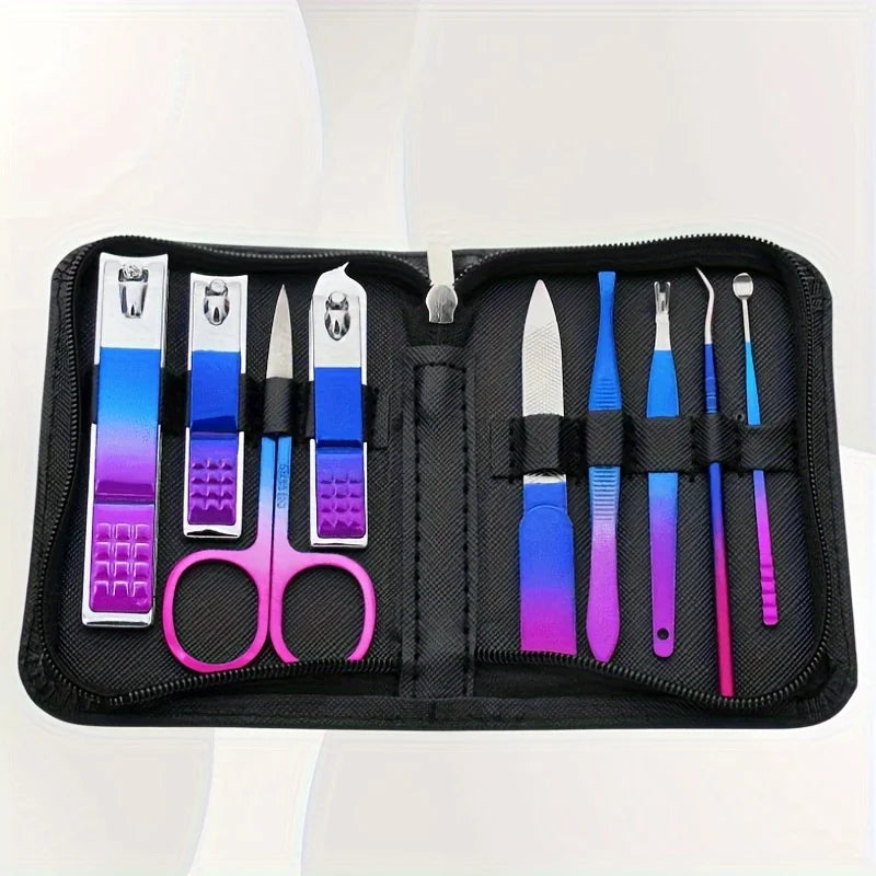 Kit  de Aço Inoxidável Manicure & Pedicure
