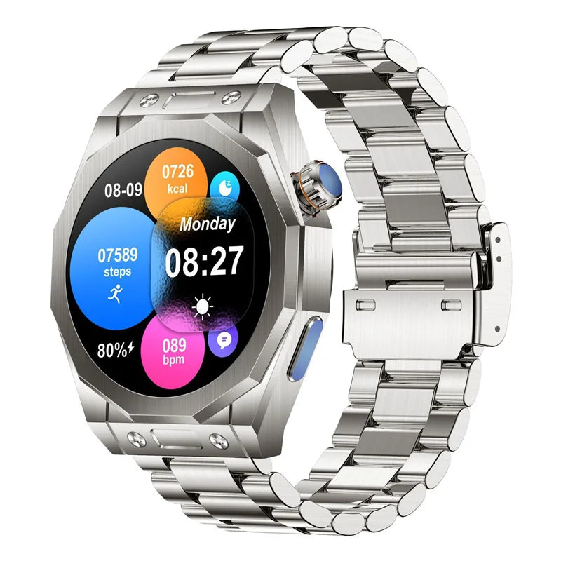 Z18 max relógio inteligente masculino caixa de metal