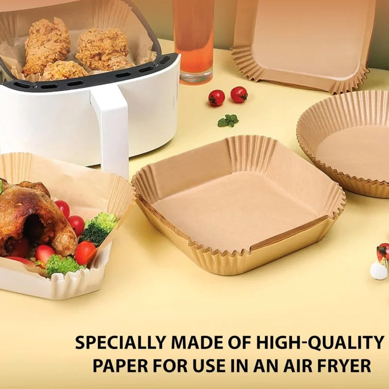 100 Unidades de Forros de Papel para Airfryer