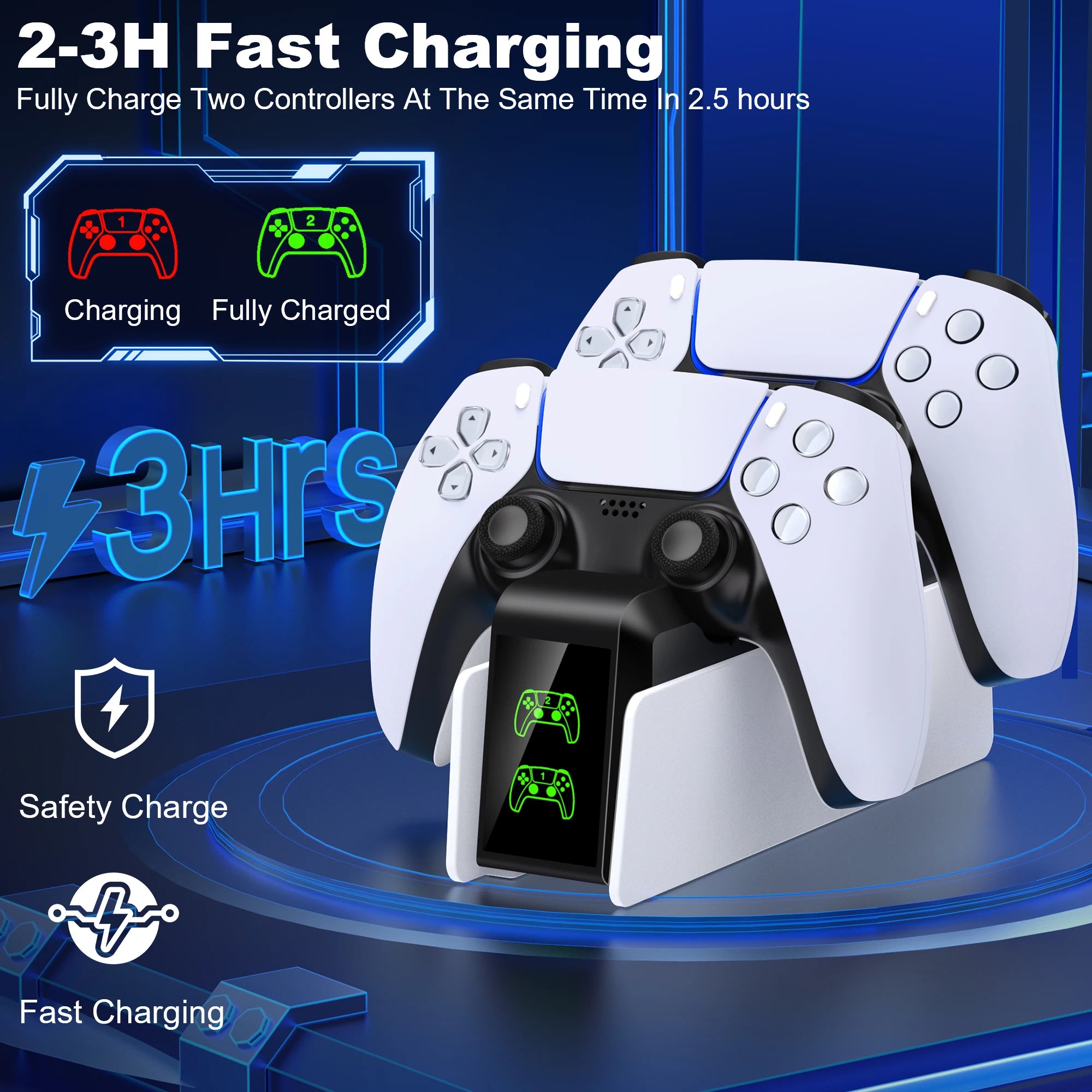 Carregador Controle PS5 (2 CONTROLES)