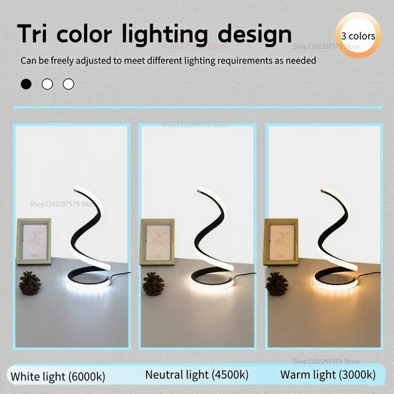 Luminária de LED em espiral