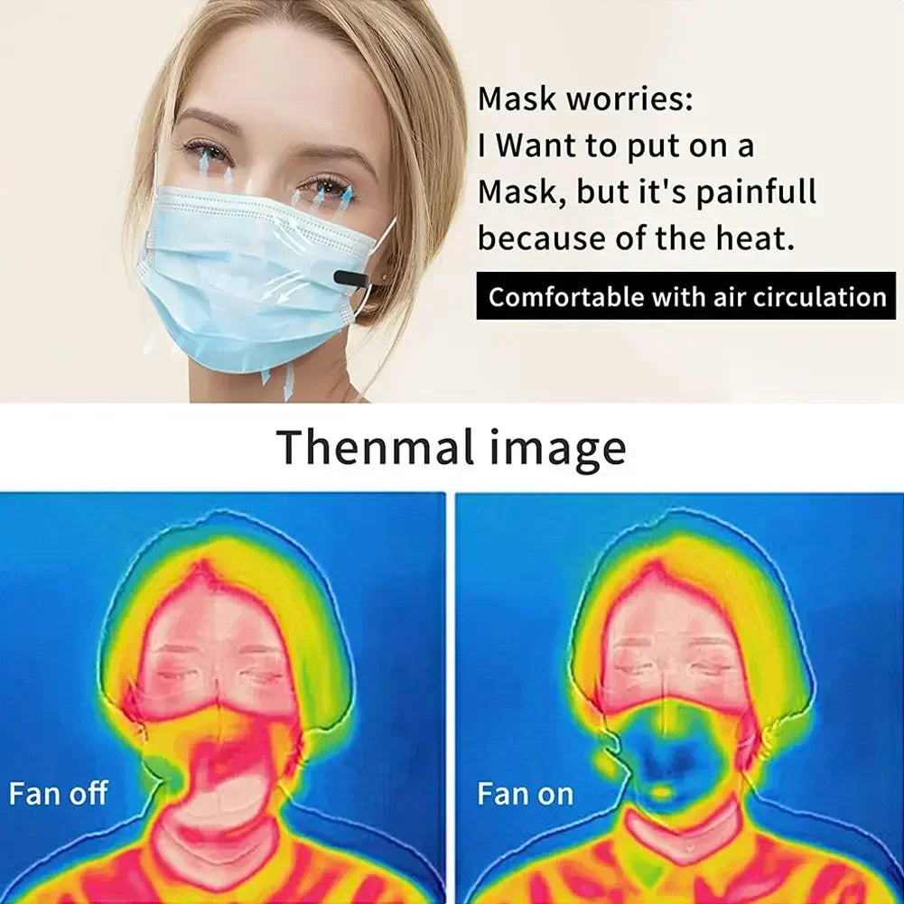 Ventilador de máscara usb clipe wearable ar condicionado