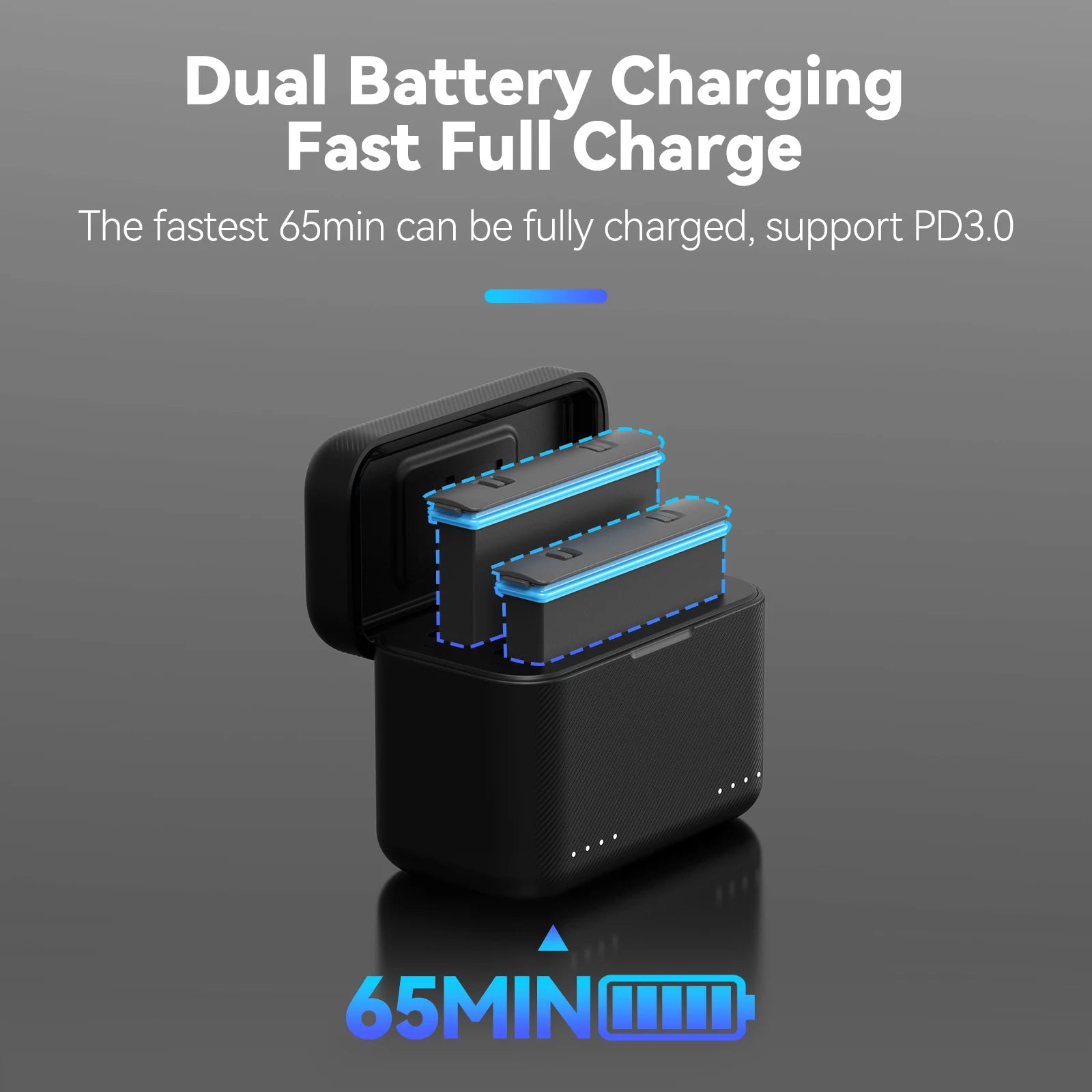 Telesin carregador de bateria portátil para insta360 x3 x4