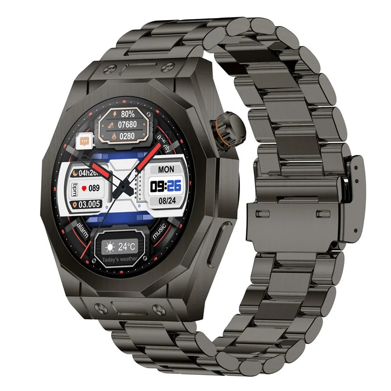 Z18 max relógio inteligente masculino caixa de metal
