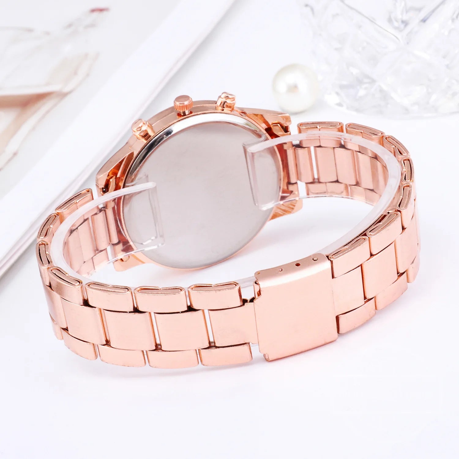 Relógio de quartzo de luxo feminino
