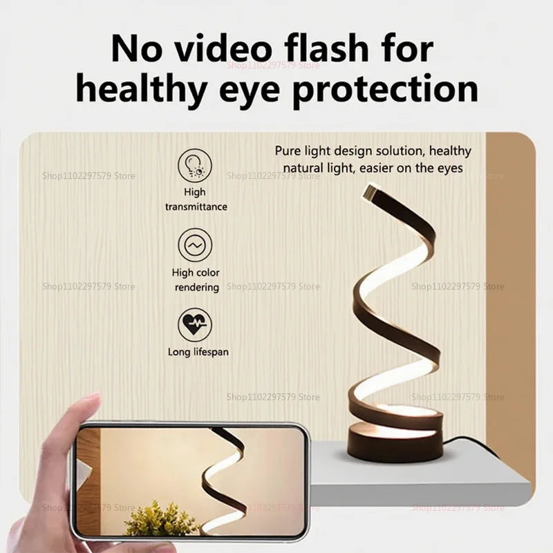 Luminária de LED em espiral