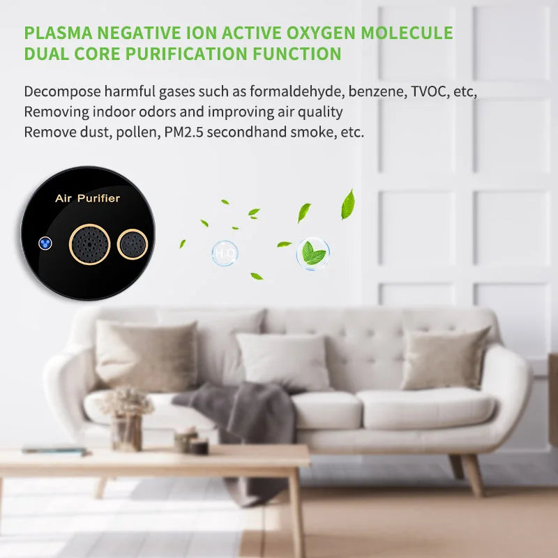 Purificador Portátil para ar do Carro com núcleo duplo