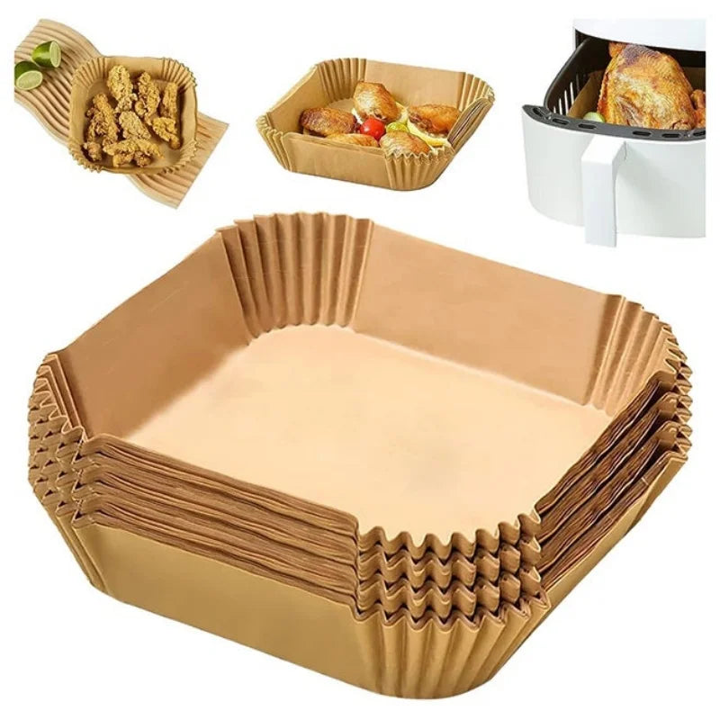 100 Unidades de Forros de Papel para Airfryer