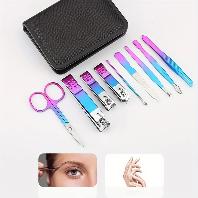 Kit  de Aço Inoxidável Manicure & Pedicure