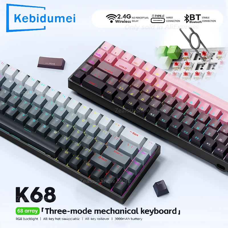 K68 teclado mecânico