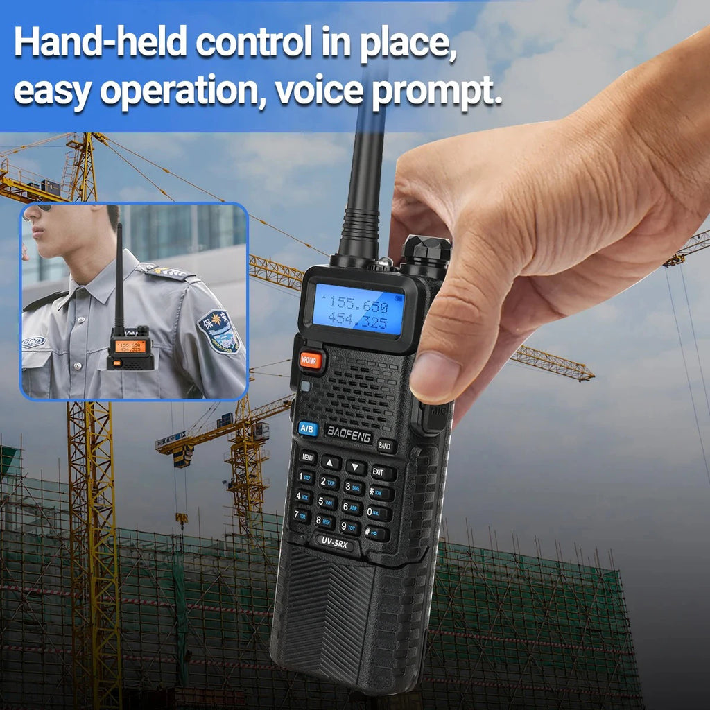 Baofeng UV-5RX walkie talkie conjunto 3800mah