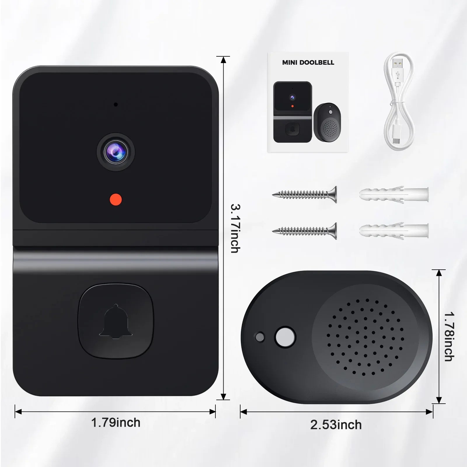 Campainha sem fio WiFi Câmera HD