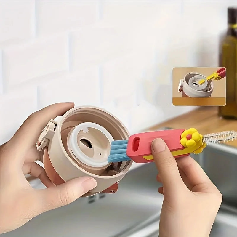 Multifuncional 3 em 1 escovas de limpeza de copo rotativo