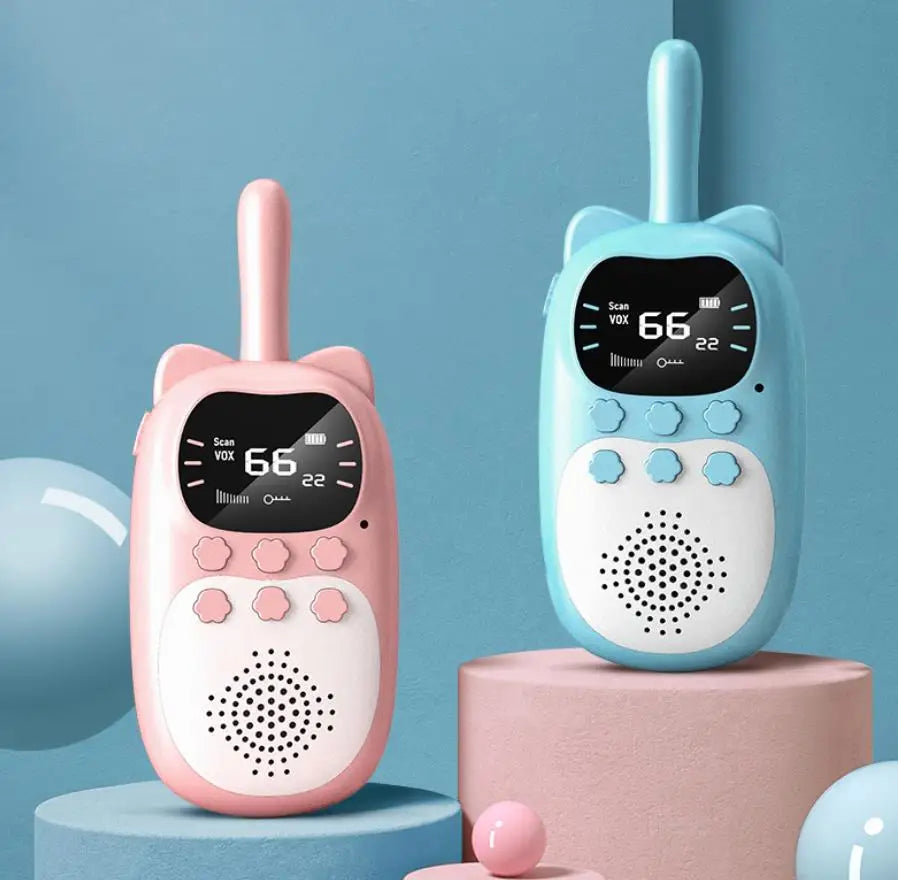 2 pçs crianças walkie talkie recarregável 1000mah portátil