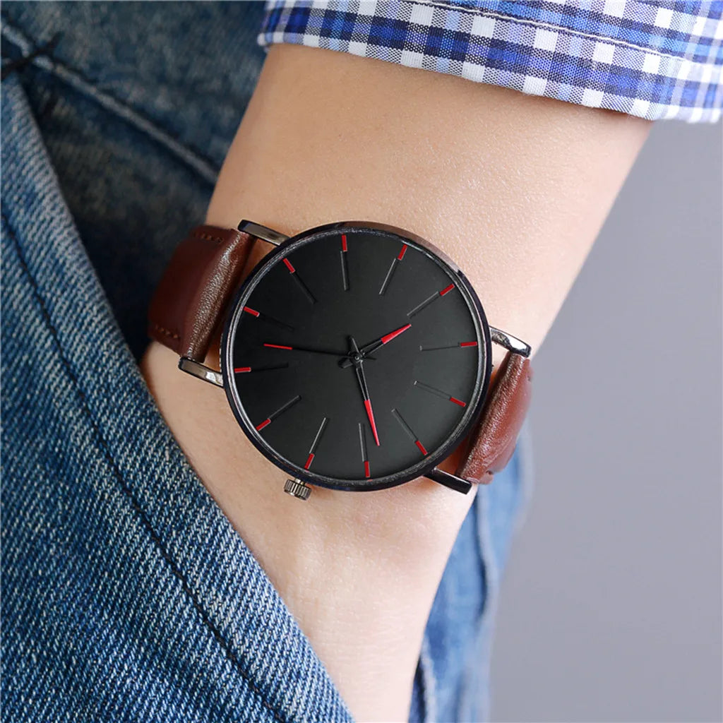 Men Vintage Luxury Watches Casual Quartz Watch Luxury Watch Stainless Bracele Steel Dial Men'S Watch Trend Leather Wrist Watch