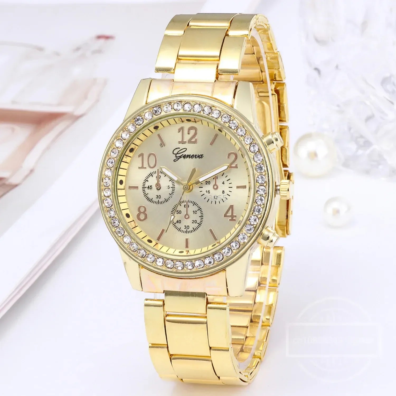 Relógio de quartzo de luxo feminino