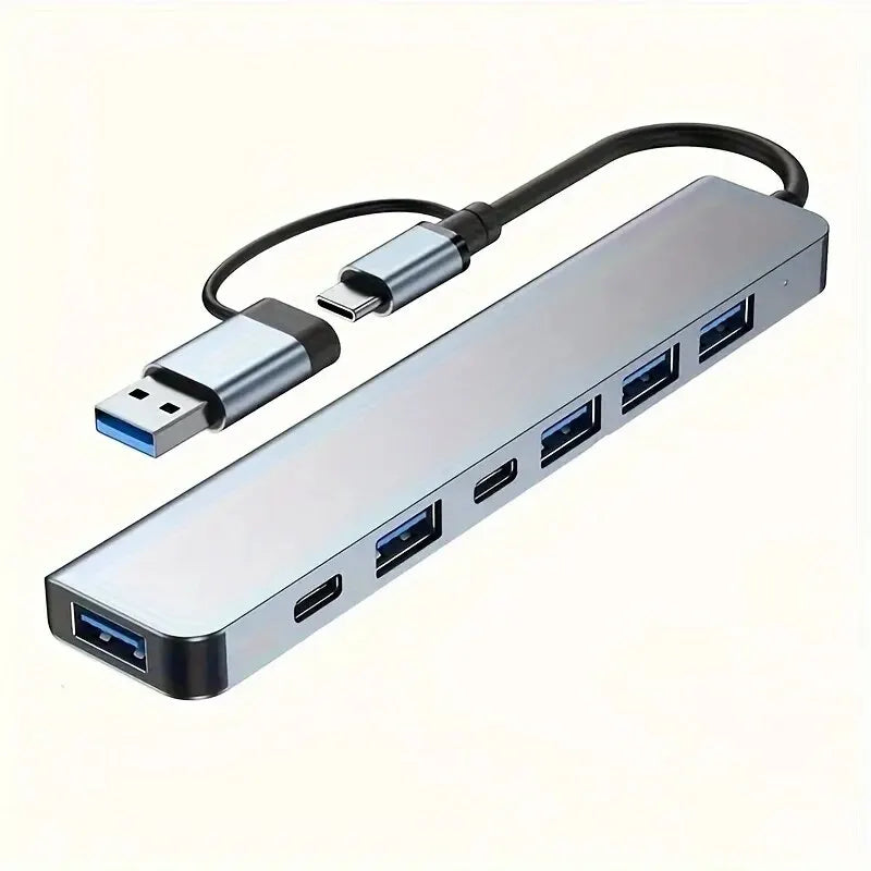 Hub USB C Hub USB 3.0, Extensor USB 7 em 1 de Alumínio