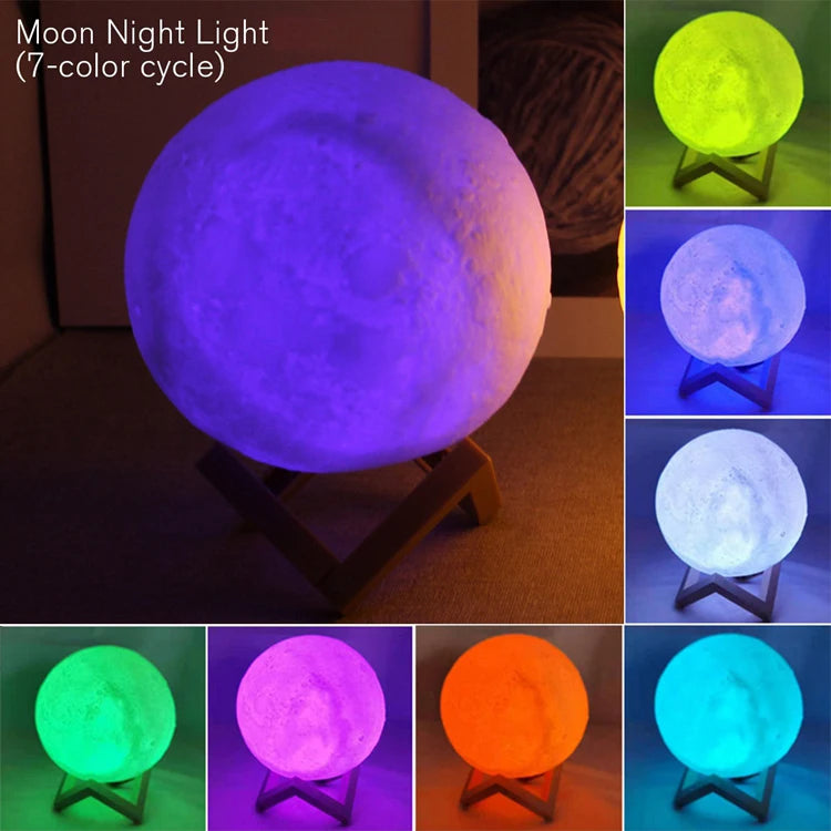 Decoração Abajur de Lua Brilhante