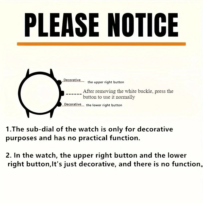 2PCS Relógio de Quartzo Masculino