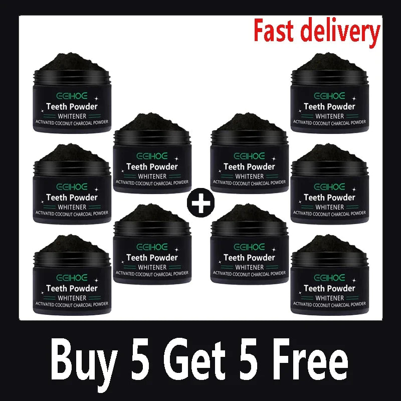 Pó Clareador de Dentes Carvão Ativado