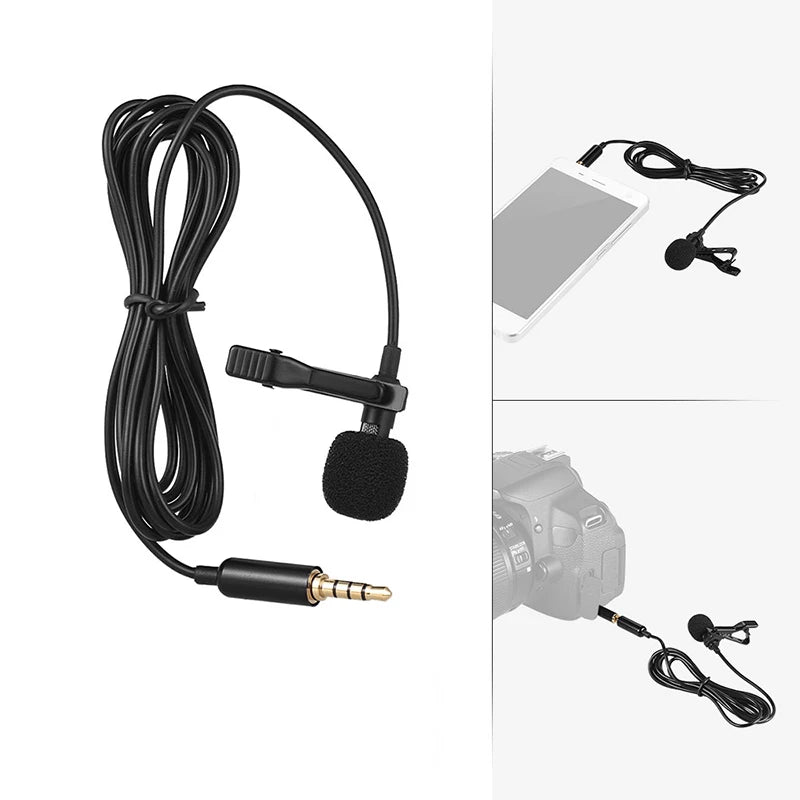 Microfone de Lapela Portátil Mini