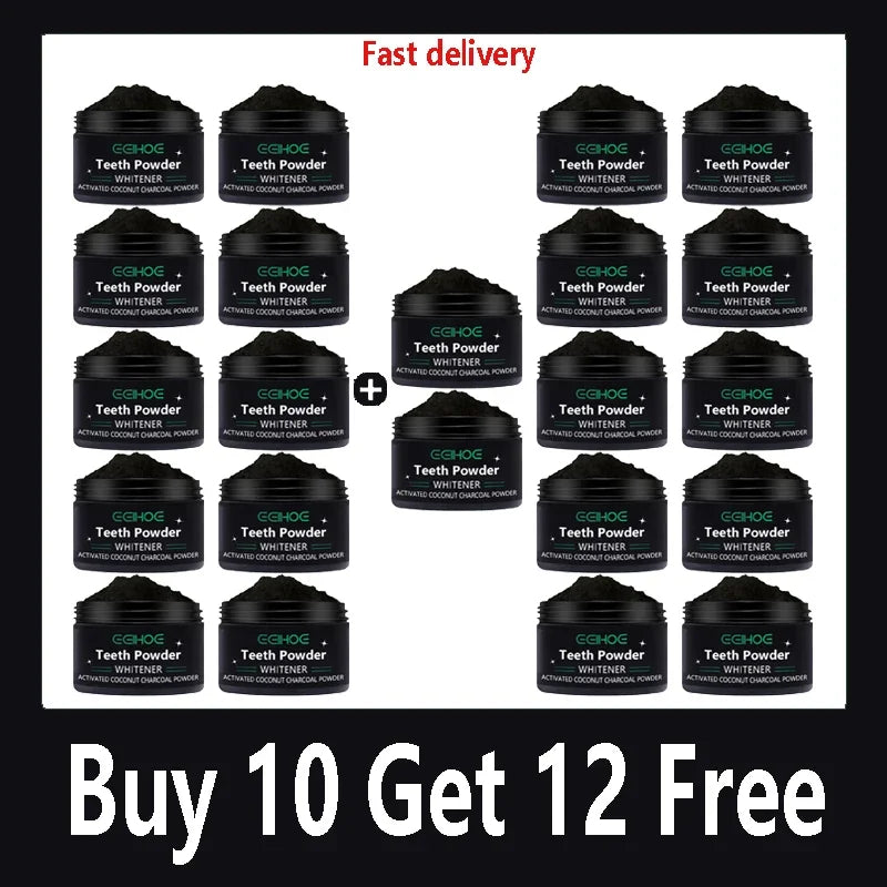 Pó Clareador de Dentes Carvão Ativado