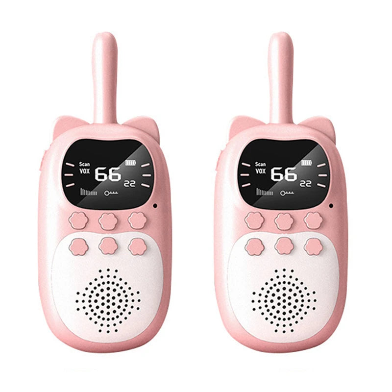 2 pçs crianças walkie talkie recarregável 1000mah portátil