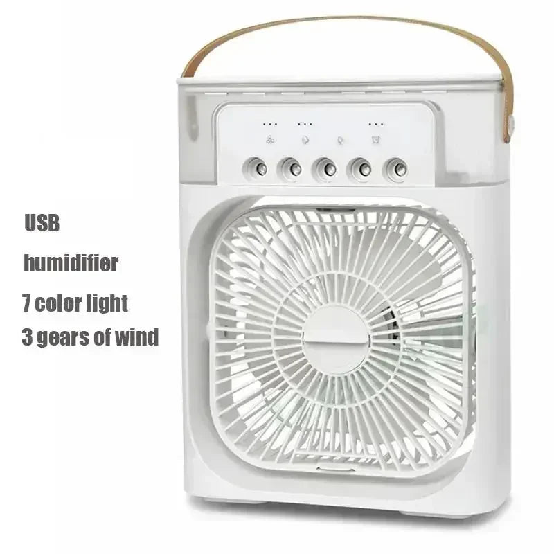Ventilador e Umidificador de Ar Portátil 3 em 1