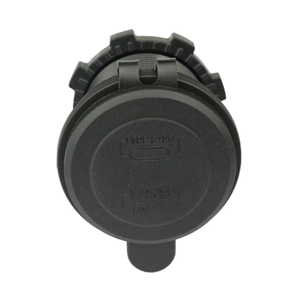 Universal 12v-24v porta dupla carga rápida carregador de telefone do carro TYPE-C usb 5v 3.1