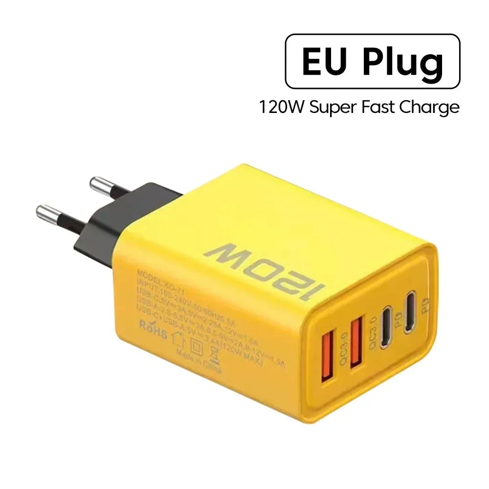 Fonte De Carregador 120W Carregamento Relâmpago