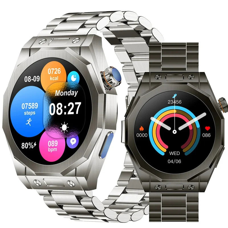 Z18 max relógio inteligente masculino caixa de metal